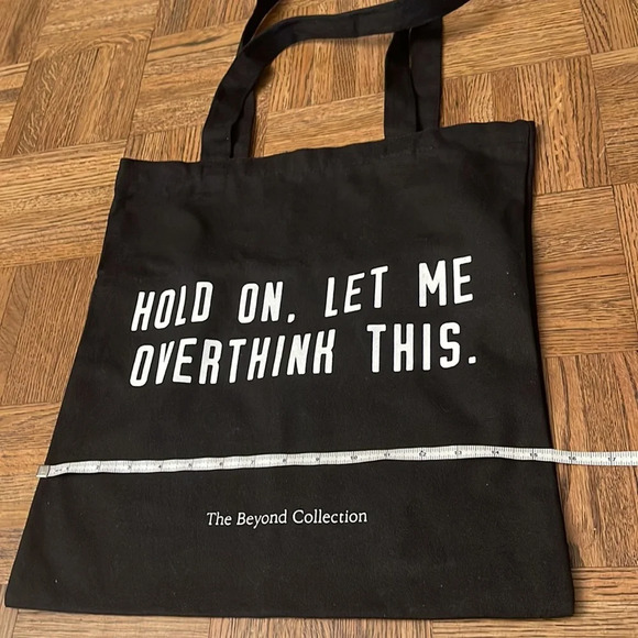 NWOT Novelty Tote “Let Me Over Think This” - Picture 3 of 5